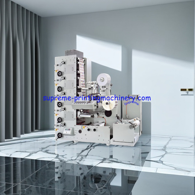 DEPENDABLE FLEXOGRAPHIC HIGH-SPEED LABEL PRINTING MACHINE MAGNETIC POWER BRAKE 5COLOR PRINTING 2 UV DRYER AND 2 ROTARY