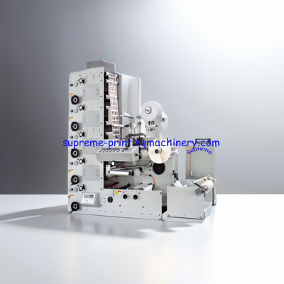 FLEXO LABEL PRINTING MACHINE WITH HIGH-PERFORMANCE SCHNEIDER FRANCE ALL AIR SWITCHES PRINTING PAPER AND ADHESIVE LABELS