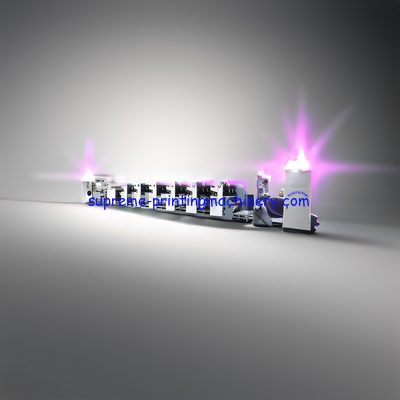 MAX. PRINTING WIDTH 340MM/440MM  LABEL FLEXO PRINTING MACHINES WITH 5-COLOR PRINTING, 2 UV DRYERS, AND 2 ROTARY DIE-CUT