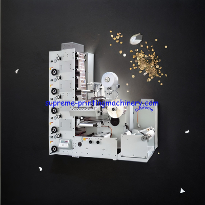 LABEL (LOGO) FLEXO PRINTING MACHINE STANDARD: WITH 1 DIE CUTTING OVERPRINTING PRECISION +-0.1MM MACHINE BODY THICKNESS22