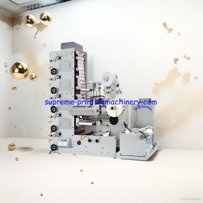 LABEL (LOGO) FLEXO PRINTING MACHINE STANDARD: WITH 1 DIE CUTTING OVERPRINTING PRECISION +-0.1MM MACHINE BODY THICKNESS22