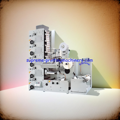 RY-5505L LABEL (LOGO) FLEXO PRINTING MACHINE DIE CUTTING LAMINATING STATION SEPARATED UNWINDING DEVICE TWO SIDE PRINTED