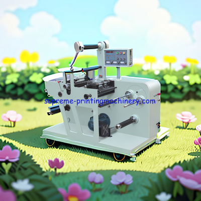 MAX. UNWINDER DIAMETER 500MM  DIE-CUT DIFFERENT KINDS OF ADHESIVE LABELS WITH A SMALL ROTARY DIE CUTTING MACHINE