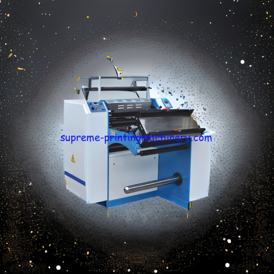 FM-350 ADHESIVE LABEL PAPER PROCESS MACHINERY SUPERIOR PERFORMANCE FOR LABEL PRINTING OIL PRESSURE CONSTANT TEMPERATURE