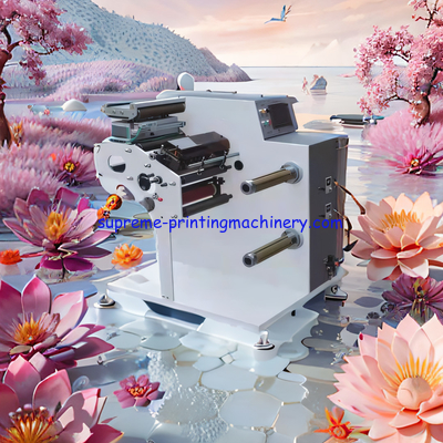 MINI SLIT WIDTH 16MM ADHESIVE LABEL PAPER PROCESS MACHINERY 200M/MIN SLITTING SPEED NARROW PAPER LABEL PLC TENSION EPC