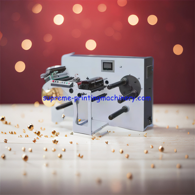 High speed slitting machine narrow web label full servo well known web guide turret type productive efficiencyrewinding