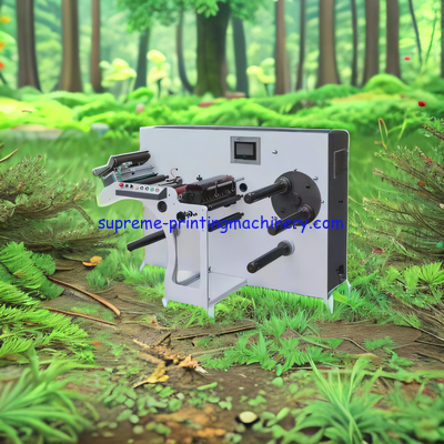 320 AUTOMATIC HIGH SPEED SLITTER REWINDER LABEL SLITTING MACHINE MINI SLIT WIDTH 16MM ADOPTS EPC SYSTEM WEB GUIDE PLC