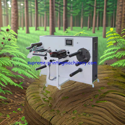 320 AUTOMATIC HIGH SPEED SLITTER REWINDER LABEL SLITTING MACHINE MINI SLIT WIDTH 16MM ADOPTS EPC SYSTEM WEB GUIDE PLC