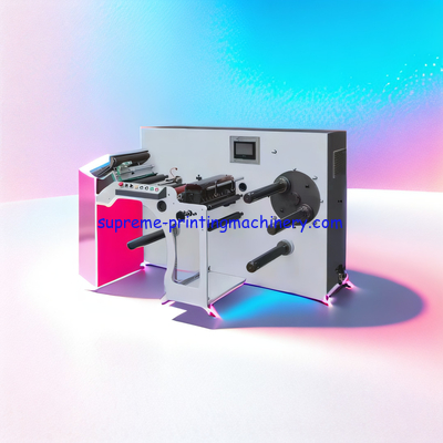 1 YEAR HIGH SPEED LABEL SLITTING MACHINE - SLITTING SPEED 350M/MIN SLITTING NARROW ROLL MATERIAL FULLY SERVO DRIVEN