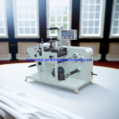 1.5kw Adhesive Label Paper Process Machinery MQ-320-Y with Unwinding Max Diameter 500mm Rotary Blank Label Die Cuting