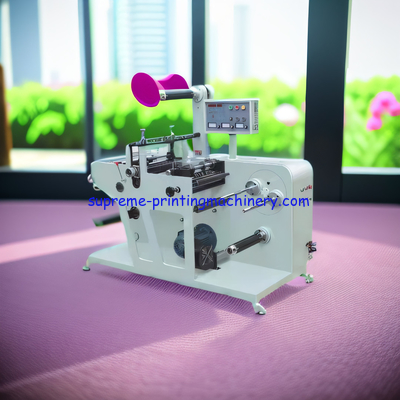 MQ-450Y ROTARY BLANK LABEL DIE CUTING MACHINE WITH SLITTER AIR SHAFT UNWINDING: 6 INCH 1 PC+3 INCH 1 PC REWINDING: 1.5