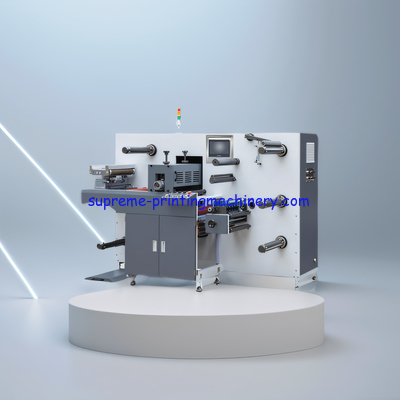 INTERMITTENT SEMI-ROTARY DIE CUTTING MACHINE WITH TURRET SLITTING PRE-PRINTED LABELS NO NEED CHANGED MAGNETIC CYLINDER