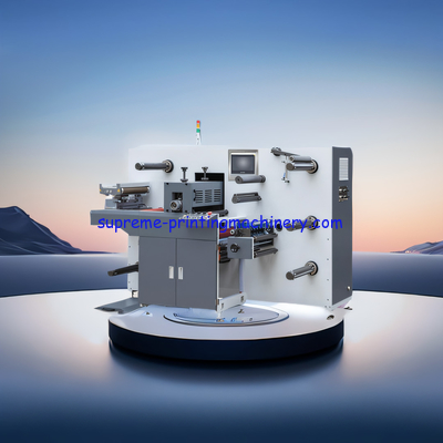 INTERMITTENT SEMI-ROTARY DIE CUTTING MACHINE WITH TURRET SLITTING PRE-PRINTED LABELS NO NEED CHANGED MAGNETIC CYLINDER