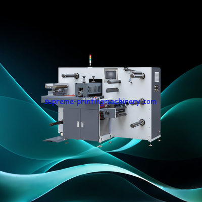 INTERMITTENT SEMI-ROTARY DIE CUTTING MACHINE WITH TURRET SLITTING PRE-PRINTED LABELS NO NEED CHANGED MAGNETIC CYLINDER