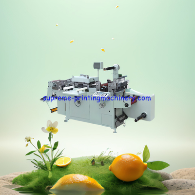 MQ-350Z AUTOMATIC LABEL DIE CUTTING MACHINE  PAPER ADHESIVE LABEL, NYLON MEMBRANE TRADEMARK AND THE RADIUM ANTI-FAKE