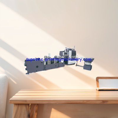 NON GLUE ADHESIVE LABEL PAPER STICKER PROCESS MACHINERY  CE CERTIFIED FULLY AUTOMATIC REWINDING MACHINE TURRET SLITTING