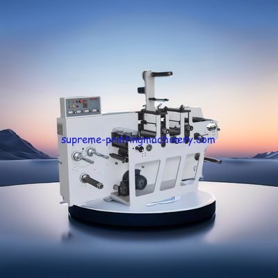 MQ-350Y ROTARY DIE CUTTING MACHINE TWO STATION WITH THE CONVEYOR COLLECTION BLANK MATERIAL NON-PRINTED PAPER LABELS