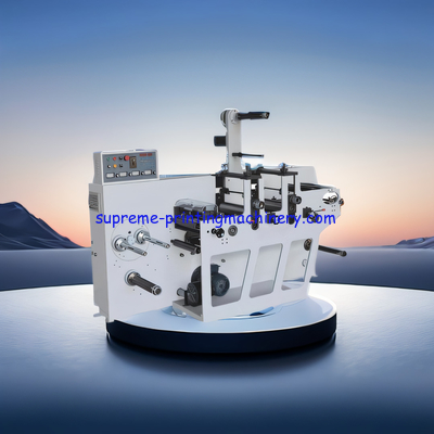 MQ-350Y ROTARY DIE CUTTING MACHINE TWO STATION WITH THE CONVEYOR COLLECTION BLANK MATERIAL NON-PRINTED PAPER LABELS