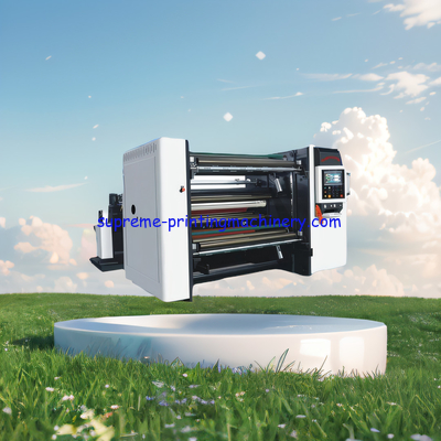 Automatic cup paper slitting machine Slip shaft CCD web guide(printed material) shaft-less unwinding slitting big jumbo