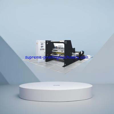 B-1600 HIGH-SPEED SLITTING MACHINE UNWINDING:3 INCH AIR SHAFT SHAFTLESS WITH 3-6 ADAPTER REWINDING:3 INCH SLIP SHAFT 2PC