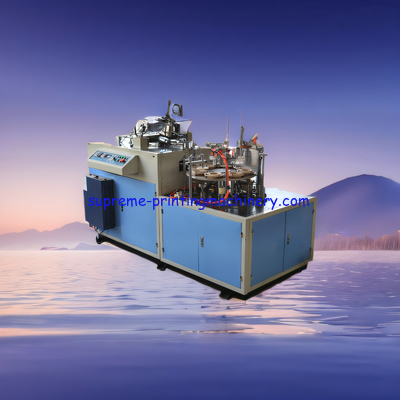 40-50 PC/MIN 170-450GSM ULTRASONIC DOUBLE WALL PAPER CUP SLEEVE MACHINE 5OZ~16OZ CUP; 20OZ~50OZ BOWL (MOLD EXCHANGEABLE)