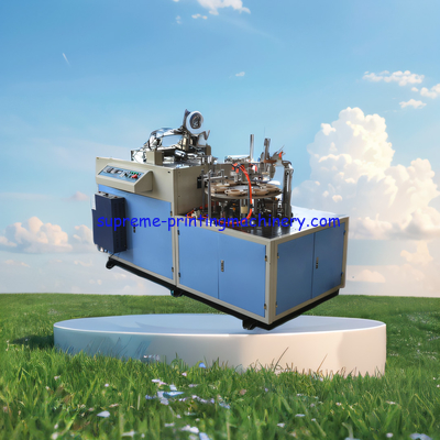 40-50 PC/MIN 170-450GSM ULTRASONIC DOUBLE WALL PAPER CUP SLEEVE MACHINE 5OZ~16OZ CUP; 20OZ~50OZ BOWL (MOLD EXCHANGEABLE)