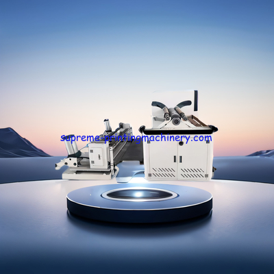 AUTOMATIC SURFACE ROLL SLITTING MACHINE SLIP SHAFT CCD WEB GUIDE(PRINTED MATERIAL) SHAFT-LESS UNWINDING 400M/MIN SERVO
