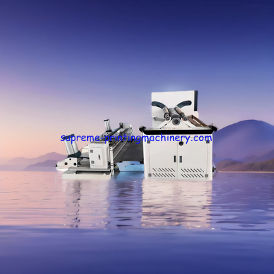 AUTOMATIC SURFACE ROLL SLITTING MACHINE SLIP SHAFT CCD WEB GUIDE(PRINTED MATERIAL) SHAFT-LESS UNWINDING 400M/MIN SERVO