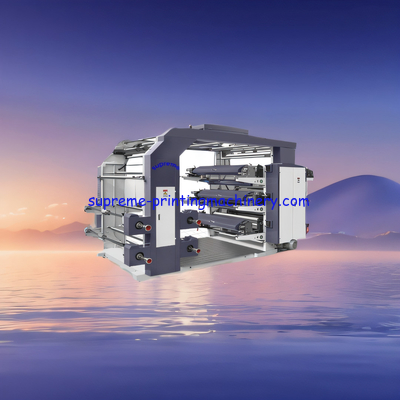 YTGS FLEXO PRINTING MACHINE STACK TYPE 120M/MIN Ø1200MM UNWINDING AND REWINDING DIAMETER SYNCHRONOUS BELT TRANSMMISSION