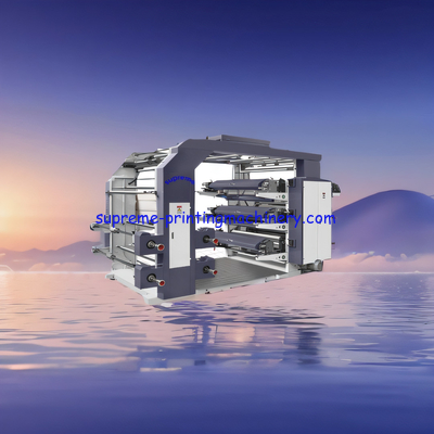 YTGS FLEXO PRINTING MACHINE STACK TYPE 120M/MIN Ø1200MM UNWINDING AND REWINDING DIAMETER SYNCHRONOUS BELT TRANSMMISSION