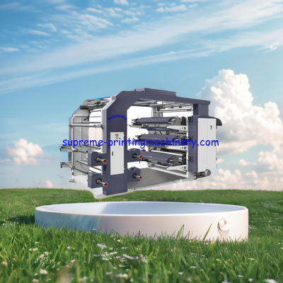 YTGS FLEXO PRINTING MACHINE STACK TYPE 120M/MIN Ø1200MM UNWINDING AND REWINDING DIAMETER SYNCHRONOUS BELT TRANSMMISSION