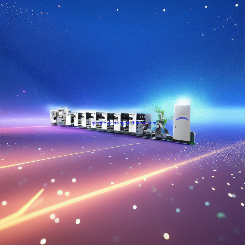 25mm Machine Thickness horizontal type flexo printing machine with a petal type plate install for Efficient Operation