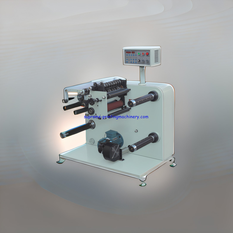 HIGH SPEED SLITTING MACHINE FOR THICKER FILM LAMINATED OR COATED MATERIALS - FQ350F SLITTING MACHINE AND REWIND TURRET