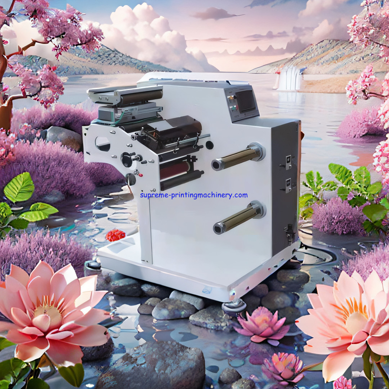 MINI SLIT WIDTH 16MM ADHESIVE LABEL PAPER PROCESS MACHINERY 200M/MIN SLITTING SPEED NARROW PAPER LABEL PLC TENSION EPC