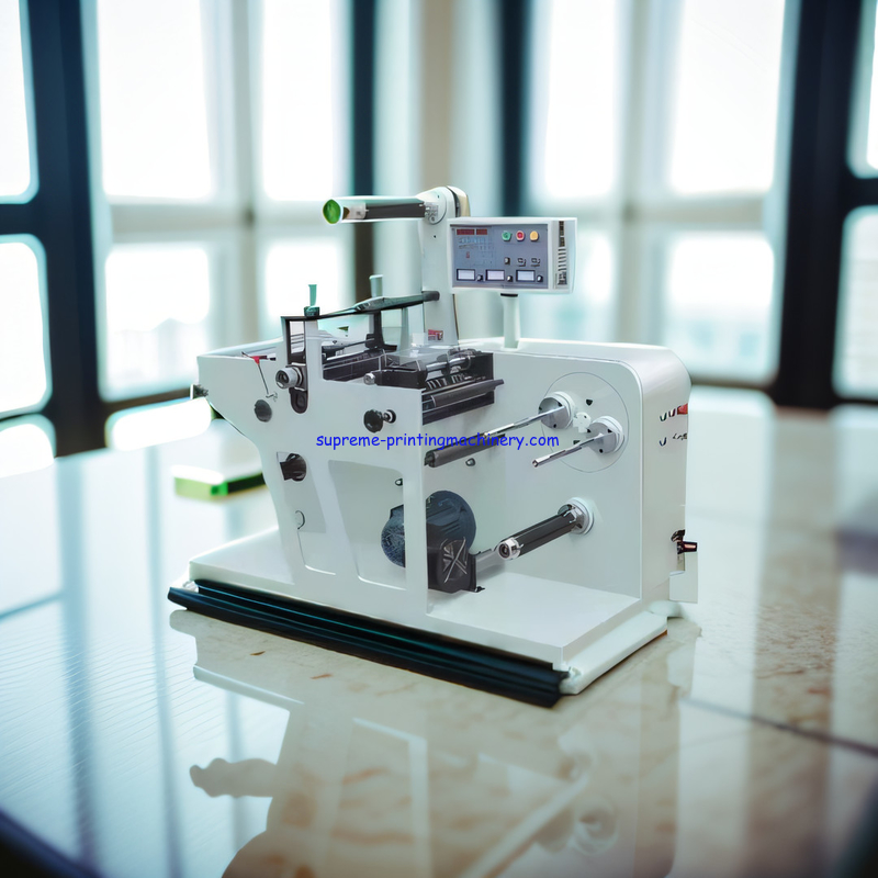 MQ-350Y ROTARY BLANK LABEL DIE CUTING MACHINE WITH SLITTER BLANK ADHESIVE LABEL MATERIAL  LAMINATING(OPTION) TURRET TYPE