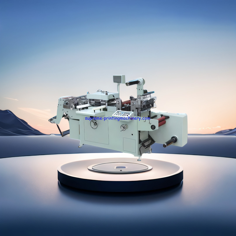 AUTOMATIC LABEL DIE CUTTING MACHINE WIDELY USED IN ELECTRONIC LINE ADHESIVE PRODUCT LINE AND SO ON SERVO SYSTEM CONTROL