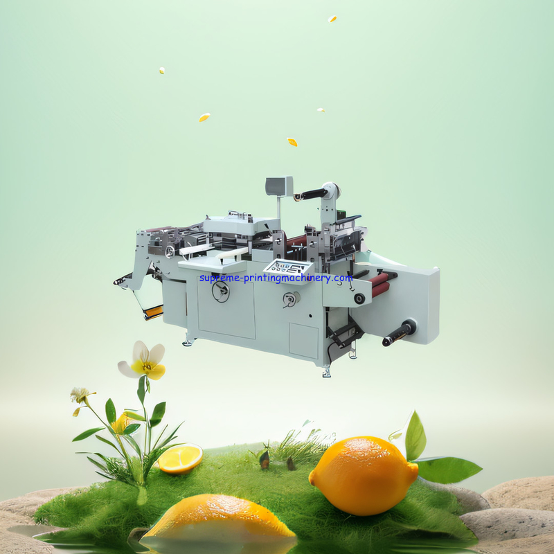 MQ-350Z AUTOMATIC LABEL DIE CUTTING MACHINE  PAPER ADHESIVE LABEL, NYLON MEMBRANE TRADEMARK AND THE RADIUM ANTI-FAKE