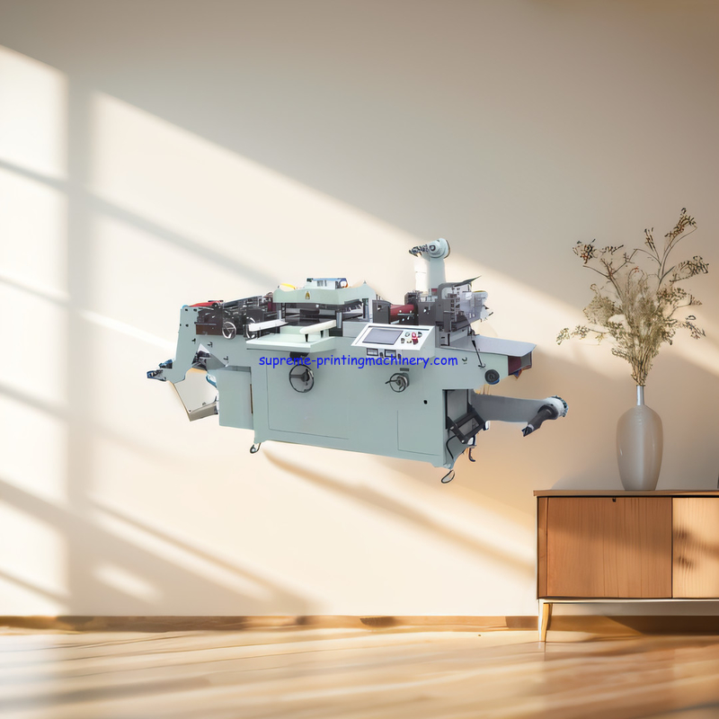 AUTOMATIC LABEL DIE CUTTING MACHINE HOT STAMPING SERVO MOTOR STEP MOTOR SILVER GOLDEN STAMPING ELECTROCHEMICAL ALUMINUM