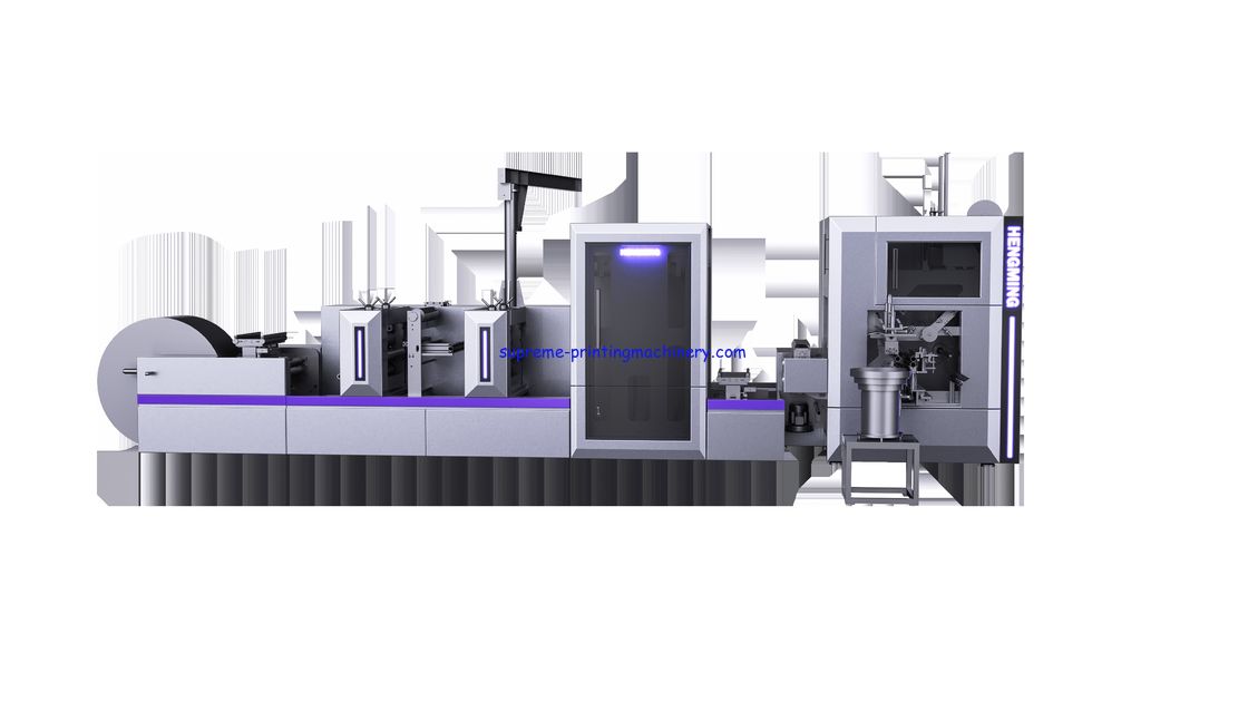Fully Automatic Rotary Die Cutting Slitting and No Glue 4 Shaft Turret Rewinding Machine